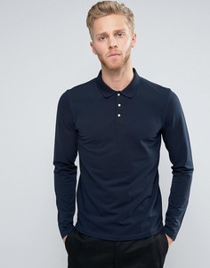 Поло с длинными рукавами Selected Homme - Темно-синий