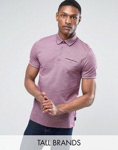 Жаккардовое поло Ted Baker TALL - Фиолетовый