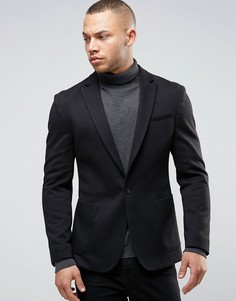 Супероблегающий джемпер из черного трикотажа ASOS - Черный