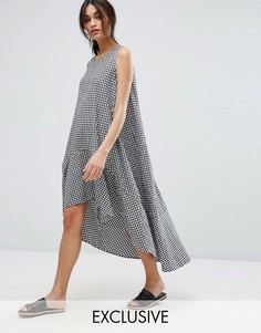 Свободное платье-трапеция в клетку Vero Moda - Мульти