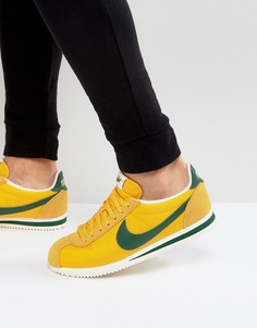 Желтые премиум-кроссовки из нейлона Nike Cortez 876873-700 - Желтый