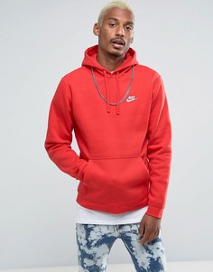 Красный худи с логотипом Nike Club 804346-657 - Красный