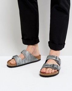 Серые сандалии из искусственной кожи Birkenstocks Arizona - Серый