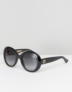 Большие солнцезащитные очки Gucci - Черный