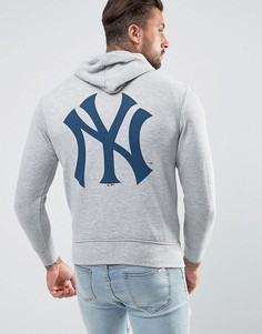 Худи с принтом на спине Majestic New York Yankees - Серый
