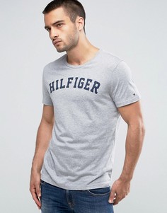 Серая футболка с круглым вырезом и логотипом Tommy Hilfiger - Серый