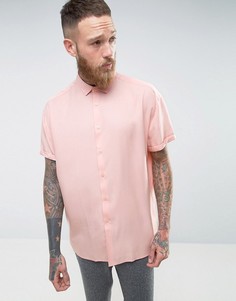 Свободная розовая рубашка ASOS - Розовый