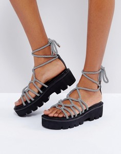 Сандалии с завязками ASOS FRUITFUL - Черный