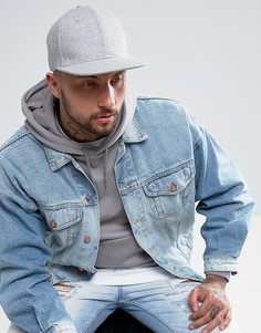 Серая шерстяная бейсболка ASOS - Серый