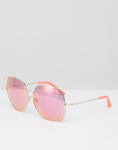 Большие розовые солнцезащитные очки Matthew Williamson - Розовый
