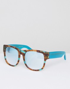 Черепаховые солнцезащитные очки с затемненными стеклами Matthew Williamson Jade - Синий