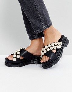 Массивные сандалии с искусственным жемчугом ASOS FACE VALUE - Черный