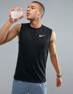 Черная майка Nike Running Breath Miler 903241-010 - Черный