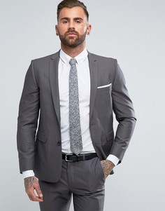 Серый облегающий пиджак Burton Menswear - Серый
