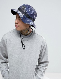 Темно-синяя панама с камуфляжным принтом ASOS Safari - Синий