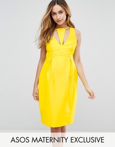 Платье-футляр с вырезом ASOS Maternity - Желтый