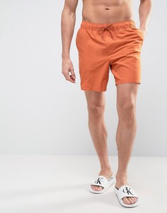 Оранжевые шорты для плавания средней длины ASOS - Серый
