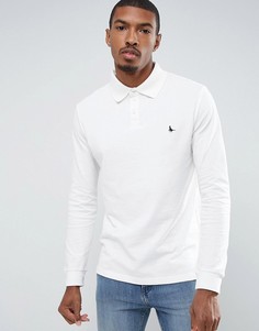 Белый лонгслив-поло Jack Wills - Белый