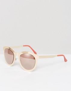 Солнцезащитные очки в металлической оправе Missguided - Золотой