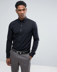 Эластичная приталенная рубашка Calvin Klein - Черный