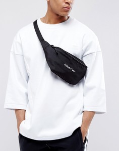 Черная сумка-кошелек на пояс с вышивкой ASOS - Черный