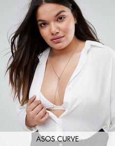 Золотистая цепочка для тела ASOS CURVE - Золотой