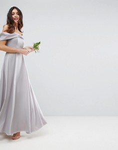 Платье макси с бантом ASOS WEDDING - Мульти