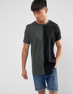 Длинная футболка в стиле колор блок ASOS - Мульти