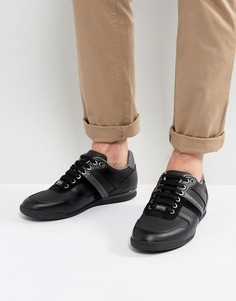 Кожаные кроссовки BOSS Green by Hugo Boss - Черный