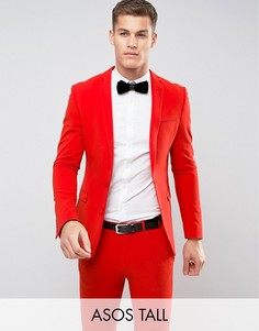 Красный супероблегающий пиджак ASOS TALL - Красный