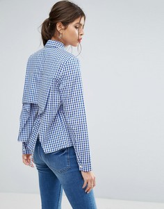 Клетчатая рубашка с открытой спиной ASOS - Мульти