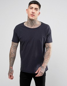 Меланжевая футболка Nudie Jeans Co Roger - Темно-синий