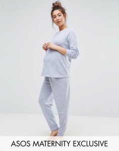 Комплект с джоггерами и свитшотом для беременных ASOS Maternity LOUNGE - Серый