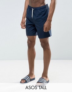 Темно-синие шорты для плавания средней длины ASOS TALL - Темно-синий