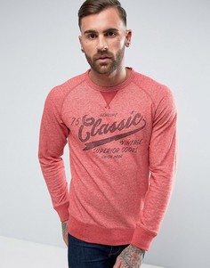 Свитшот в винтажном стиле с принтом Jack &amp; Jones - Красный