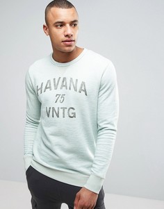 Свитшот в винтажном стиле с принтом Jack &amp; Jones - Зеленый