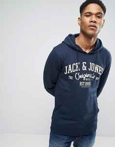 Худи с графическим принтом Jack &amp; Jones Originals - Темно-синий