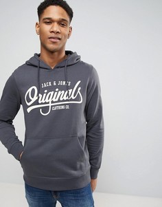 Худи с графическим принтом Jack &amp; Jones Originals - Серый