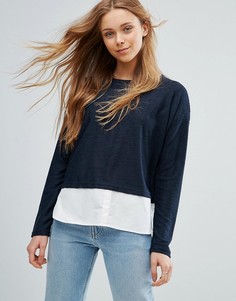 Топ со вставками Vero Moda - Темно-синий