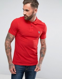 Красная узкая футболка-поло с логотипом-зеброй PS by Paul Smith - Красный