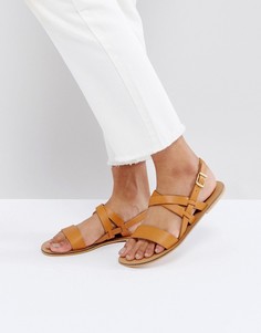 Кожаные сандалии ASOS FINALLY - Рыжий