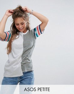 Свободная футболка в полоску ASOS PETITE - Мульти