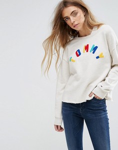 Свитшот с разноцветной отделкой Tommy Hilfiger Denim - Бежевый