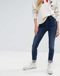 Зауженные джинсы с высокой талией Tommy Hilfiger Denim - Синий