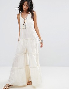 Свободный хлопковый комбинезон Free People Beach Bum - Кремовый