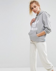 Серый пуловер с логотипом-трилистником adidas Originals - Серый