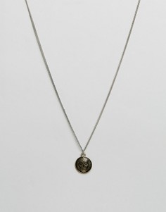 Серебристое ожерелье с подвеской в виде черепа Icon Brand - Серебряный