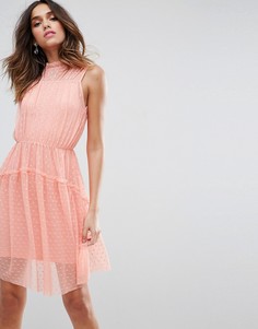 Приталенное платье мини с бретельками ASOS - Розовый