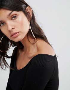 Броские серьги-кольца ASOS - Золотой