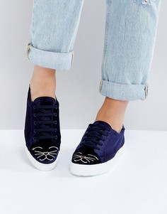 Кроссовки на шнуровке ASOS DIMPLES - Темно-синий